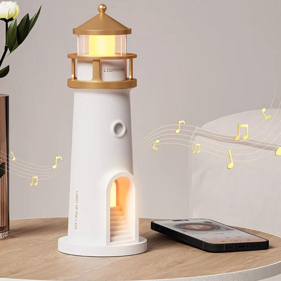 Moon Projection Lighthouse Night Lights Motion Sensor Dimmable Timing Ambient Night Lamp Bluetooth Music Christmas Birthday Gift